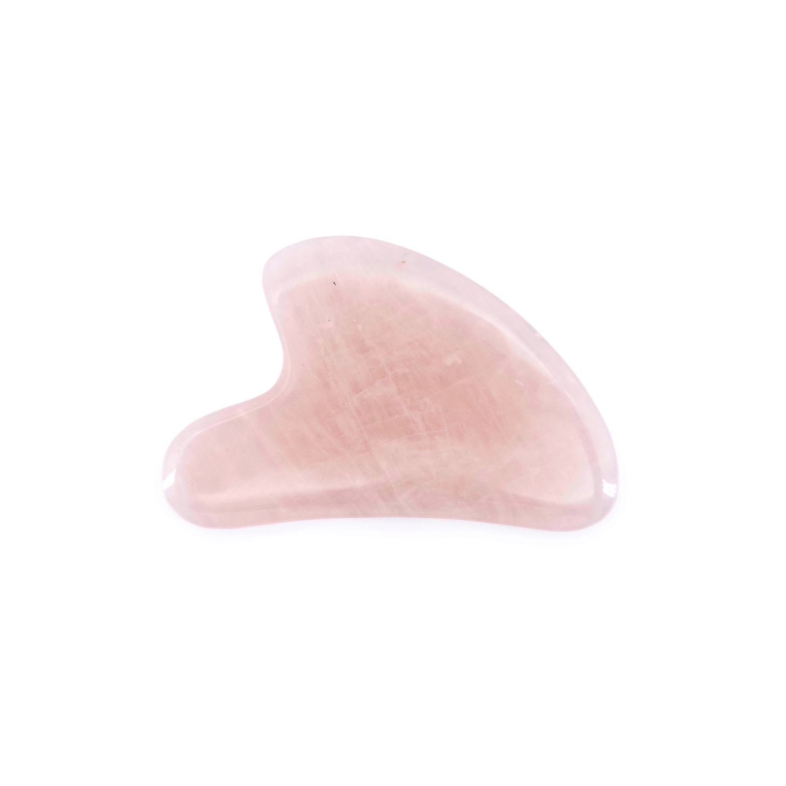 Gua sha en quartz rose