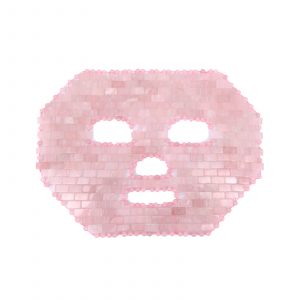 masque visage en pierre, quartz rose