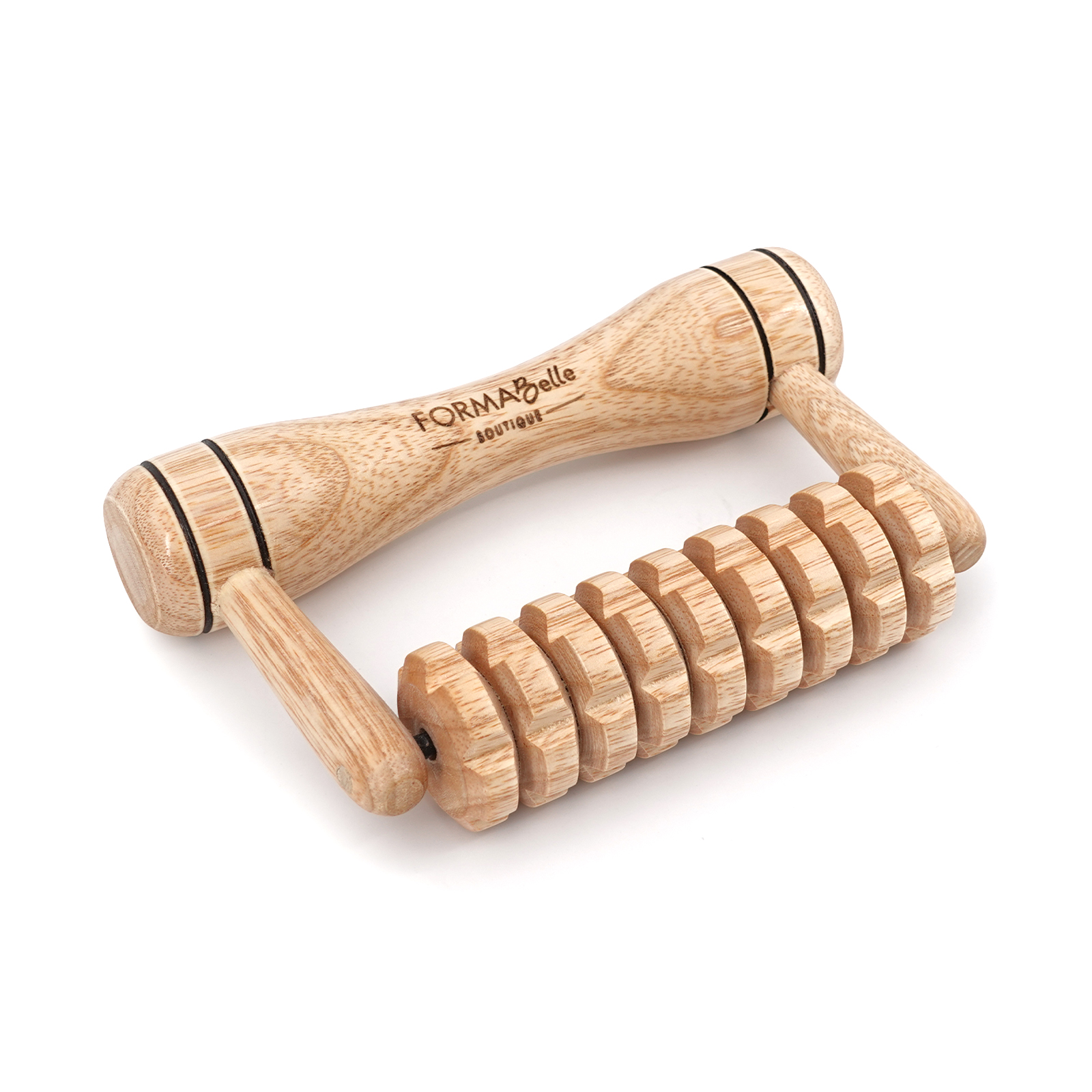 Petit rouleau de massage à manche rainuré - Maderotherapie