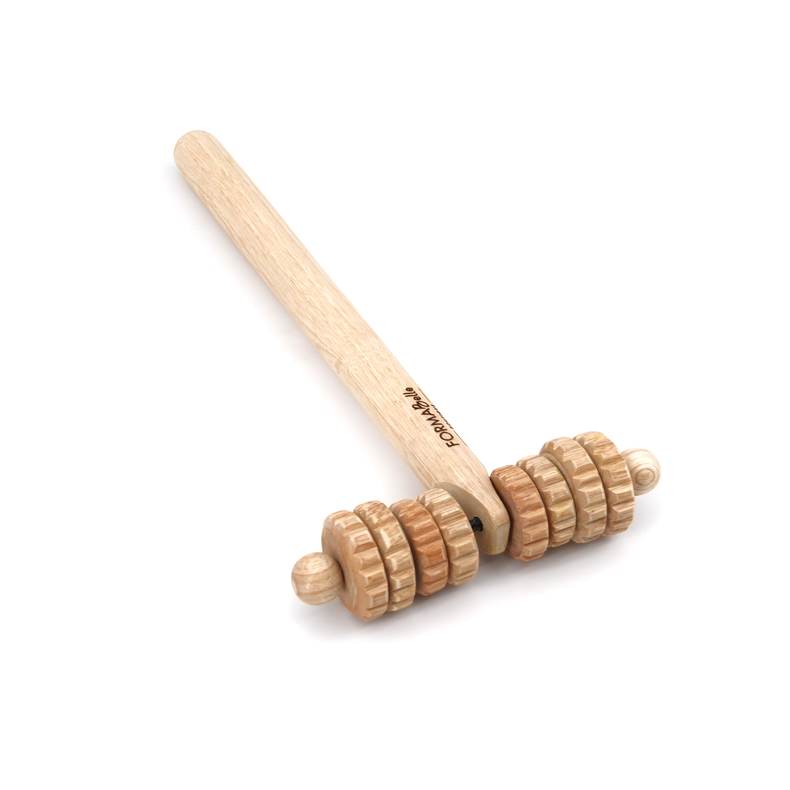 Rouleau à manche rainuré de massage - Maderotherapie